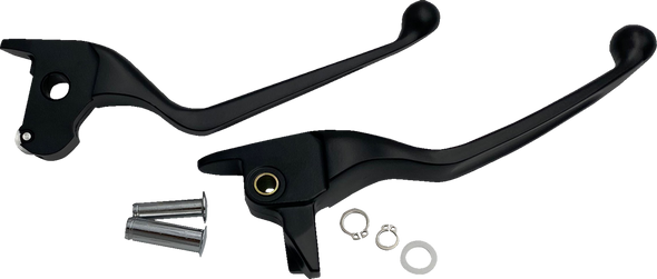 Drag Specialties Lever Set Narrow Matte Black 14-16 Tour