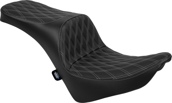 Drag Specialties Seats Seat Freedom 2Up Dd Stitch Silver Vinyl M8 Softail 2018-25