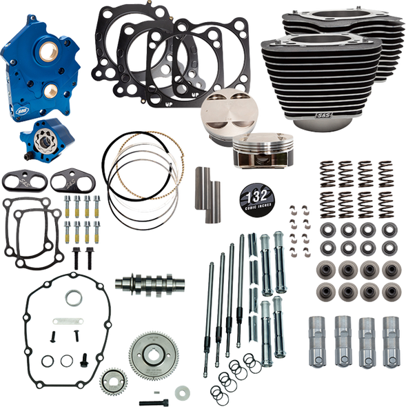 S&S Cycle Powerpak Oilcool 4.320"Bore 4 1/2"Stroke 550G Cam Wbw/Hi M8 310-1232C