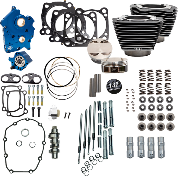 S&S Cycle Powerpak Oilcool 4.320"Bore 4 1/2"Stroke 550G Cam Bgw/Hi M8 310-1237C