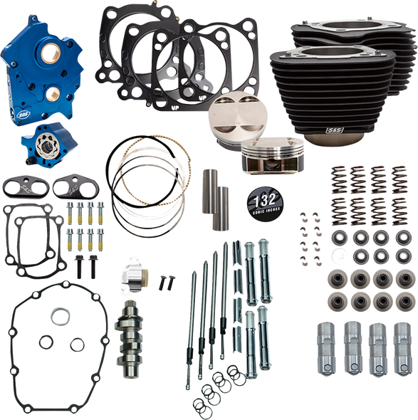 S&S Cycle Powerpak Oilcool 4.320"Bore 4 1/2"Stroke 550G Cam Bknohi M8 310-1233C