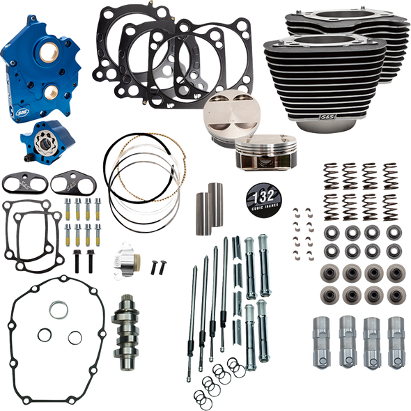 S&S Cycle Powerpak Oilcool 4.320"Bore 4 1/2"Stroke 550G Cam Wbw/Hi M8 310-1231C
