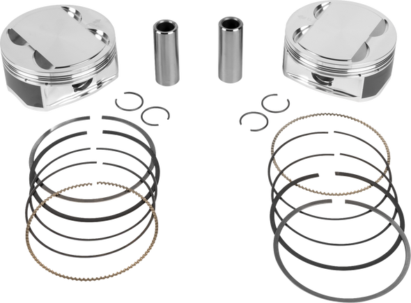 Je Pistons Piston Kit Hd M8 108 4.250 Bore 4.500 Stroke 12:1 398763