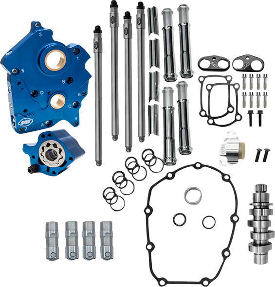 S&S Cycle Kit Cam Chest 496 Chain W/C Chrome Tube M8 W/O Vvt 2017-25 310-1384