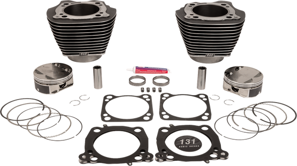 S&S Cycle Cylinderkit 4.25"Bore 4.625"Stroke Blkgranite W/Highlightm8 910-0764A