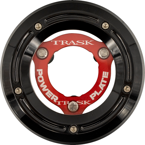 Trask Derby Cover And Power Plate Kit M8 Sftl Blk/Red Tm-0052-Bk-Rd