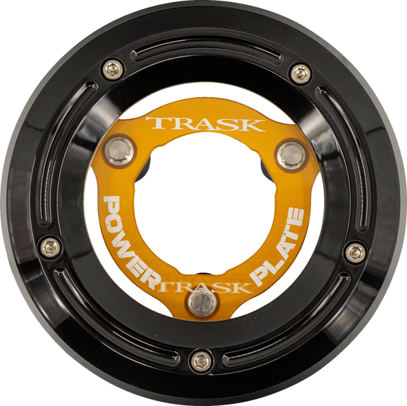 Trask Derby Cover And Power Plate Kit M8 Sftl Blk/Gold Tm-0052-Bk-Gd