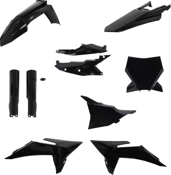 Acerbis Plastic Kit Full Sx/Sxf/Xc/Xcf Black 2986810001