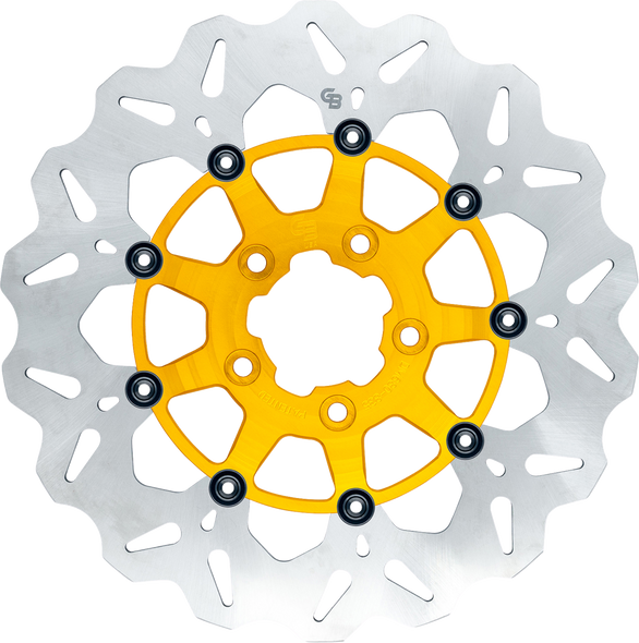 Gbrakes Brake Rotor Front 12.5" Wave Floating Gold Gbdu028