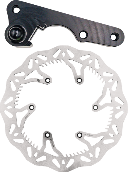 Gbrakes Brake Rotor Kit 270Mm Solid Mount Wave Rotor + Bracket Gbdos215