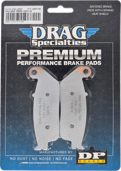 Drag Specialties Pad Brake Premium Hdp118