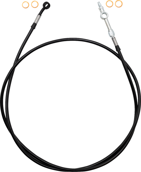 Fat Baggers Inc. Ez Install Brake Line Full Length 67" Black Braid 120067-B
