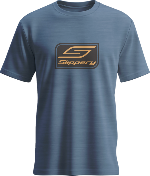Slippery Tee Slippery Crest Heathered Neptune Blue Sm