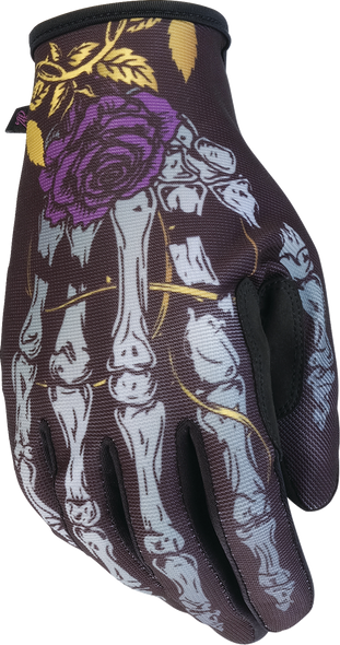 Z1R Glove Wmn Reflective Bones Black Sm