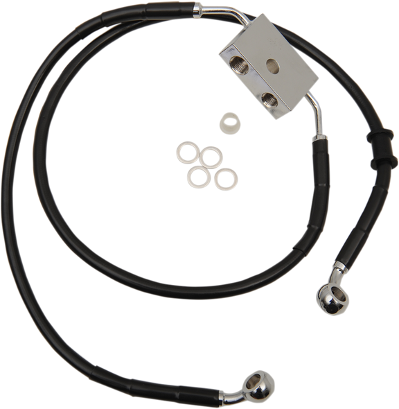 Drag Specialties Frt Brake Line Xl Bk +4 1741-5319