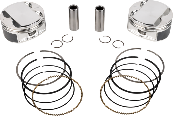 Je Pistons Piston Kit Hd M8 108 4.250 Bore 4.500 Stroke 11.5:1 398736