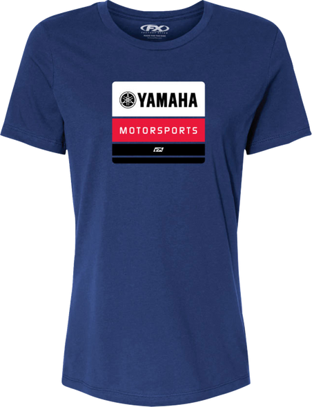Factory Effex Tee Womens Yamaha Phase Navy Lg 29-87244