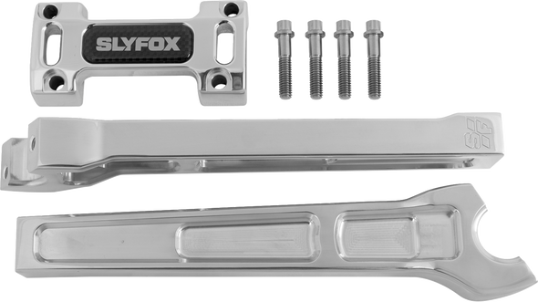 Slyfox Riser 10" Straight Raw 1 1/8" Clamp Sf-1003-10-R