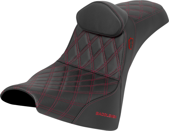Saddlemen Seat Sdc Perf Gripper Lumbar Rest Red Stitch Sc81830Db4