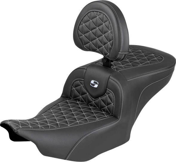 Saddlemen Seat Roadsofa Sr Br Slvr Stitch 823-07-210B5