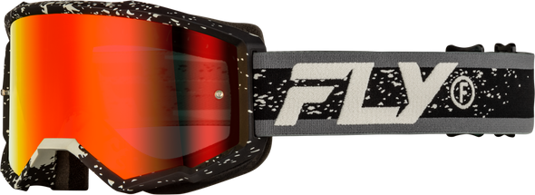 Fly Racing Youth Zone Goggle Black/Grey W/ Red Mirror/Smoke Lens 37-51524Y