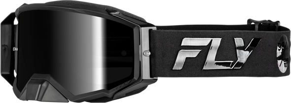 Fly Racing Zone Pro Goggle Black/Black W/ Black Mirror/Smoke Lens 37-5192