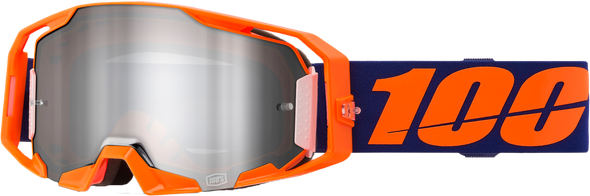 100% Armatic Goggle Neon Org Mirror Silvr Flash 50060-00003