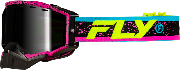 Fly Racing Zone Snow Goggle Pink/Blk W/Pink Mirror/Rose Lens 37-50283