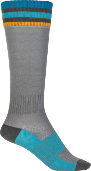 Fly Racing Mx Socks Thin Grey Lg/Xl 350-0541L
