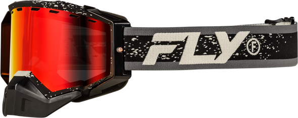Fly Racing Zone Snow Goggle Black/Grey W/Red Mirror/Amber Lens 37-50279