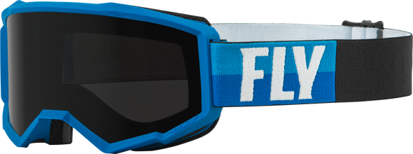 Fly Racing Zone W/C Goggle Blue/Black W/Dark Smoke Hydrophoc Lens 37-51673