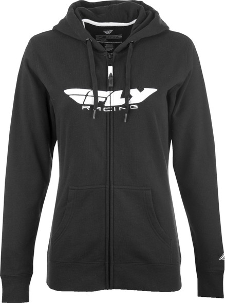Fly Racing Women'S Fly Corporate Zip Up Hoodie Black Lg 358-5090L