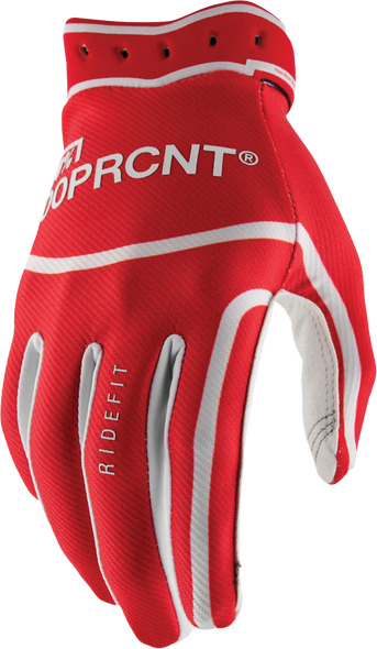 100% Ridefit Gloves Red Lg 10046-00013