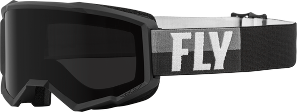 Fly Racing Zone W/C Goggle Black/White W/Dark Smoke Hydrophoc Lens 37-51672