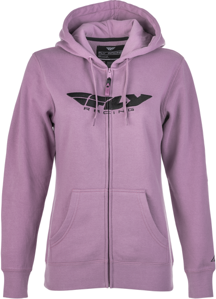 Fly Racing Women'S Fly Corporate Zip Up Hoodie Mauve Lg 358-0062L