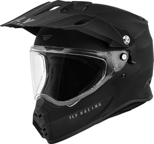 Fly Racing Trekker Solid Helmet Matte Black Md F73-7036M