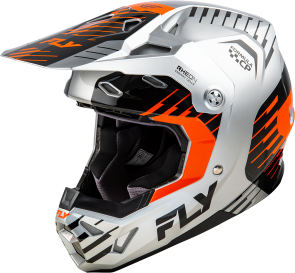 Fly Racing Formula Cp Slice Helmet Grey/Orange/Black Lg 73-0053L