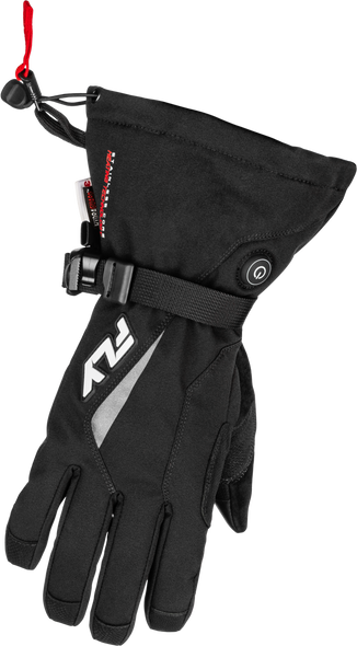 Fly Racing Title Heated Gauntlet Gloves Black Lg 476-2941L