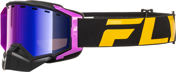 Fly Racing Zone Elite Sn Goggle Blk/Pink W/Pur Mir/Plrzd Rose Lens 37-4109
