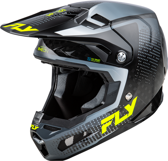 Fly Racing Formula S Carbon Protocol Hlmt Black Carbon/Grey/Hi-Vis Lg 73-4464L