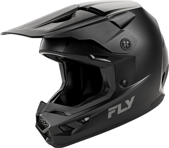 Fly Racing Youth Kinetic Solid Helmet Matte Black Ys A0030834Ys