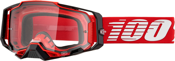 100% Armega Goggle Red Clear Lens 50004-00033