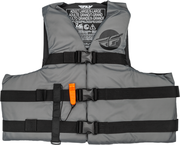 Fly Racing Nylon Flotation Vest Grey/Black Sm/Md 221-30411S