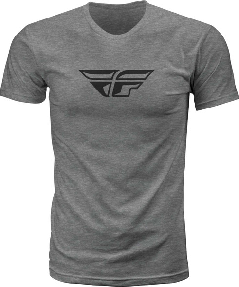 Fly Racing Fly F-Wing Tee Dark Grey Heather Lg 352-0619L