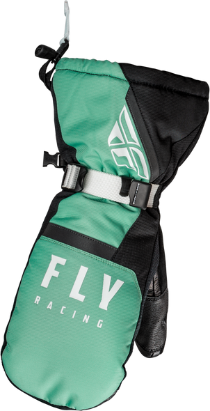Fly Racing Cascade Mittens Black/Mint Xl 363-3932X