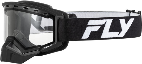 Fly Racing Yth Focus Snow Goggle Blk/Wht W/ Clear Lens Flb-24Fy2
