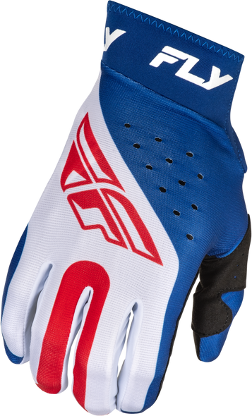 Fly Racing Pro Lite Gloves Red/White/Blue Sm 378-046S