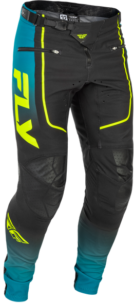 Fly Racing Rayce Bicycle Pants Teal/Black/Lime Sz 34 379-06534