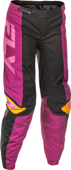 Fly Racing Women'S F-16 Pants Ca/Ny Black/Mauve/Yellow Sz 09/10 C378-83209