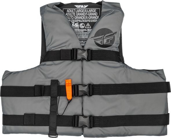 Fly Racing Nylon Flotation Vest Grey/Black 3X 221-304113X